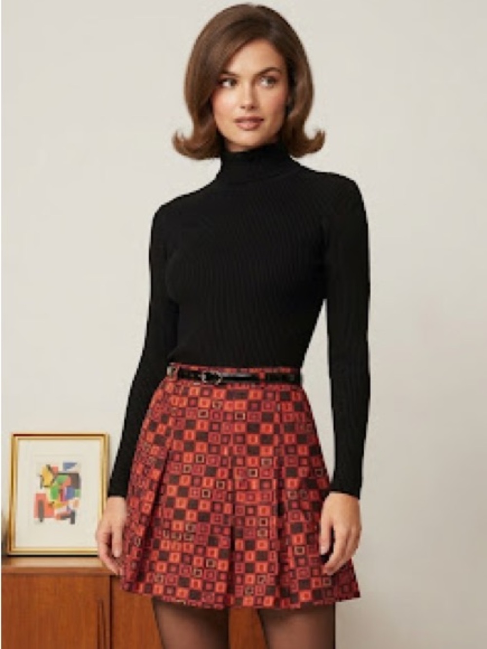 Vintage Mod Pleated Mini Skirt S Indie Sleaze Schoolgirl 60’s Mod Retro Y2K